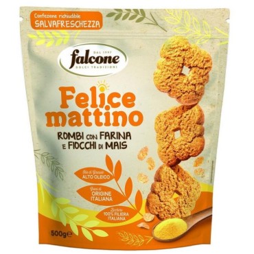Frollini Rombi con Farina e Fiocchi di Mais gr.500 Falcone