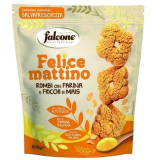 Frollini Rombi con Farina e Fiocchi di Mais gr.500 Falcone