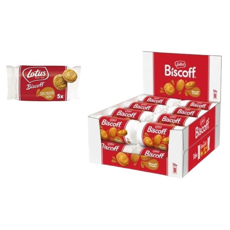 Biscotti Lotus Ripieni di Crema Biscoff 16 Pacchetti da 5 Biscotti - 16X50g Biscotti Lotus Ripieni di Crema Biscoff 16 Pacchetti da 5 Biscotti - 16X50g