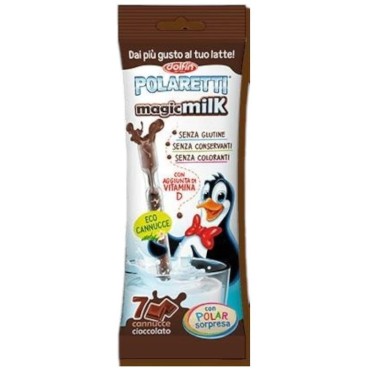 Polaretti Magic Milk Cioccolato 7 Cannucce Dolfin gr.45,5