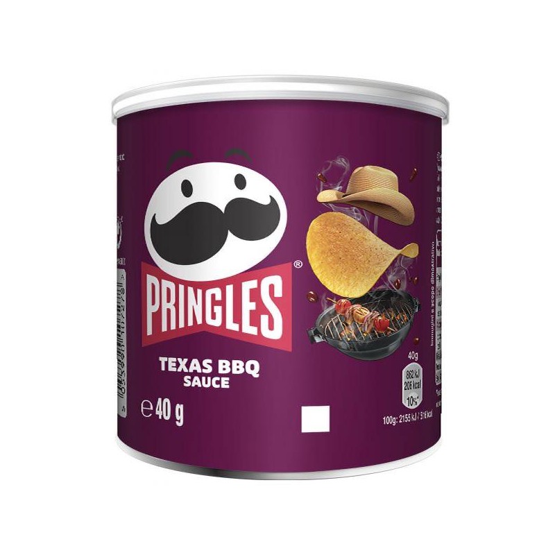 Pringles 12 Tubi Patatine al Gusto Texas Bbq da 40 grammi Pringles 12 Tubi Patatine al Gusto Texas Bbq da 40 grammi