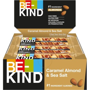 BE-KIND Barrette Caramello Mandorle e Sale Marino gr.40x12