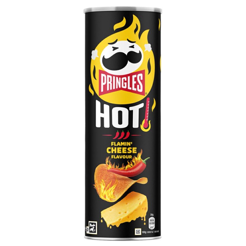 Pringles HOT Flamin' Cheese Flavour Tubo da 160 grammi Pringles HOT Flamin' Cheese Flavour Tubo da 160 grammi