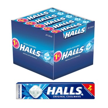 Halls Original Coolwave SENZA ZUCCHERO 1Â€ gr.32x20