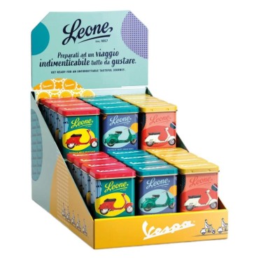 Expo Pastiglie Leone Assortite Dissetanti Lattine Vespa gr.30x24