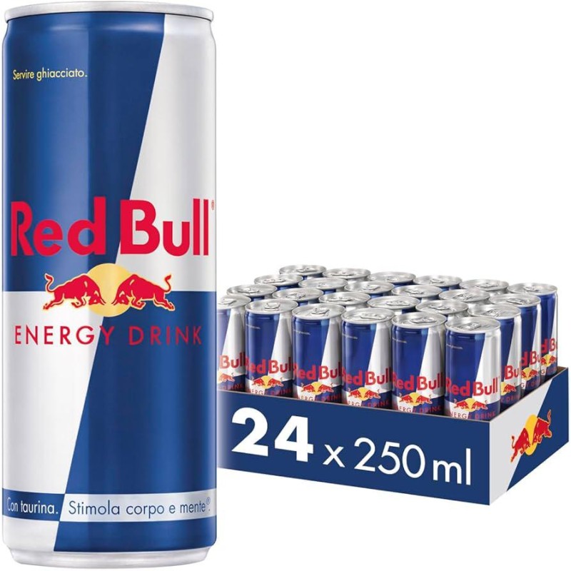 Red Bull Energy Drink 24 lattine da 250 ml Red Bull Energy Drink 24 lattine da 250 ml
