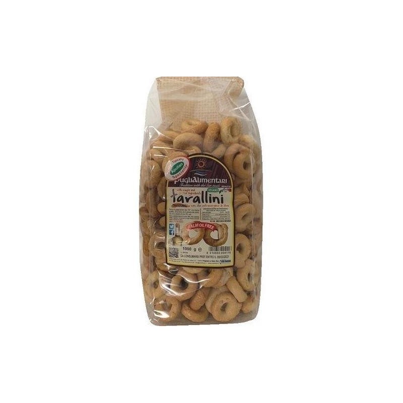 Puglialimentari Tarallucci Gusto Aglio Olio Peperoncino Busta da 1 Kg Puglialimentari Tarallucci Gusto Aglio Olio Peperoncino Busta da 1 Kg