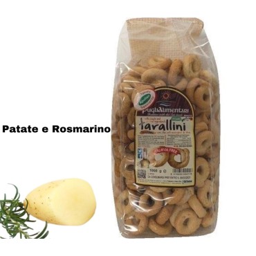 Puglialimentari Tarallucci Patate e Rosmarino Busta da 1 Kg
