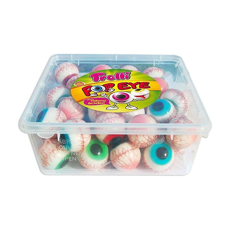 Pop Eye Vaschetta Occhi Trolli gr.18,8x45pz Halloween Pop Eye Vaschetta Occhi Trolli gr.18,8x45pz Halloween