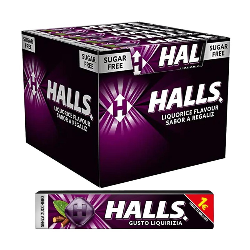 Halls Liquirizia Sugarfree 1,30Â€ gr.32x20