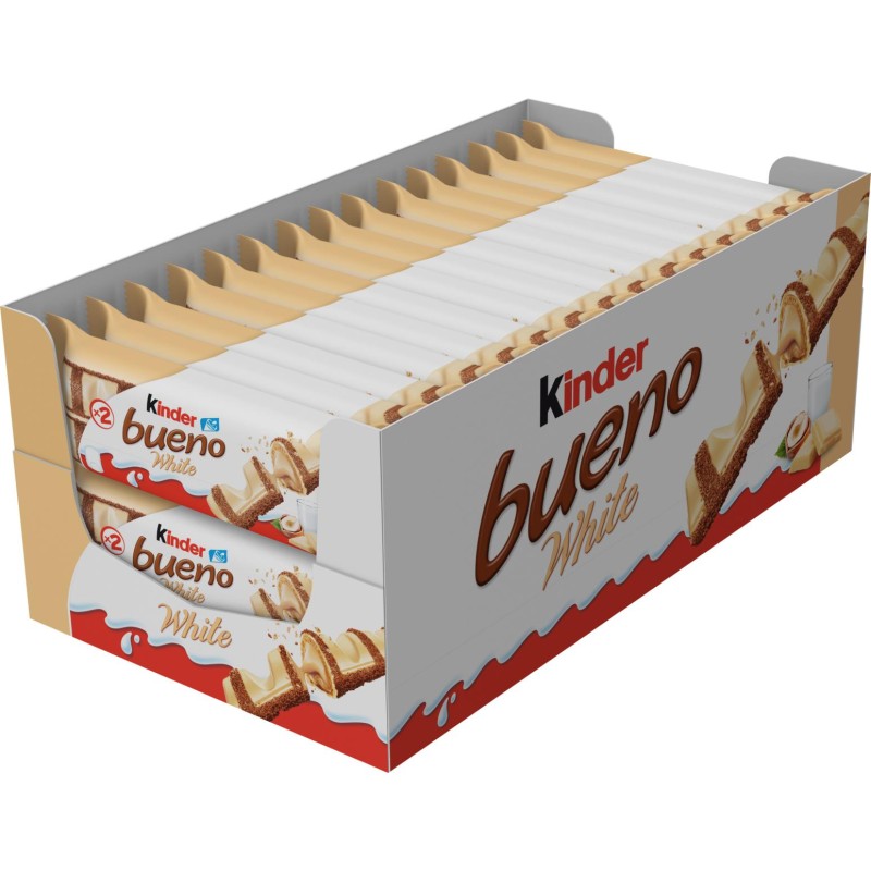 Ferrero Kinder Bueno White Confezione da 30 Snack Ferrero Kinder Bueno White Confezione da 30 Snack