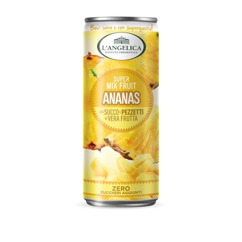 L'Angelica Super Mix Fruit Gusto Ananas 12 Lattine da 240 ml L'Angelica Super Mix Fruit Gusto Ananas 12 Lattine da 240 ml