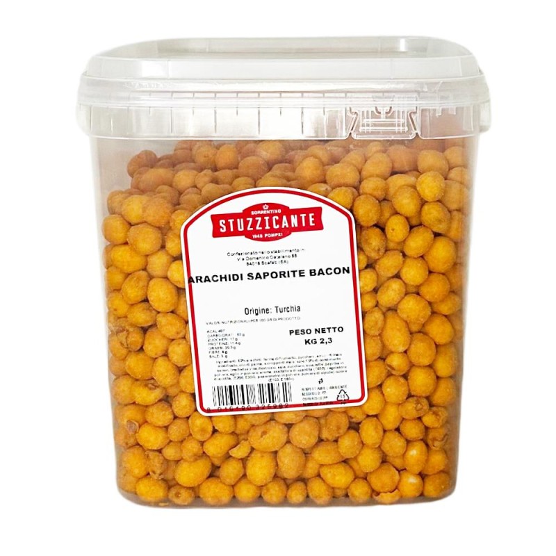 Secchiello Arachidi Saporite Bacon kg.2,3 Stuzzicante