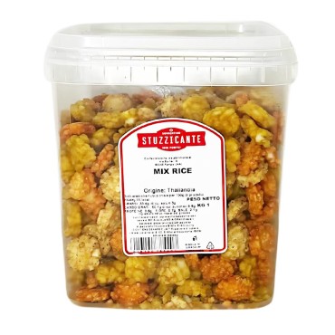 Secchiello Rice Crackers Mix kg.1 Stuzzicante