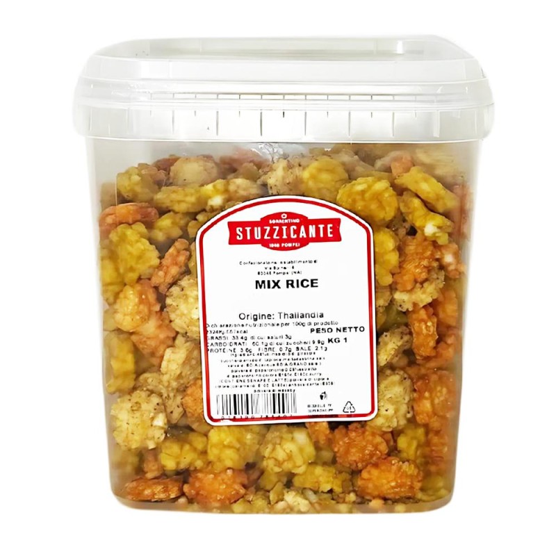 Secchiello Rice Crackers Mix kg.1 Stuzzicante