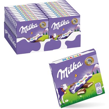 Milka Milkinis Barrette di Cioccolato al Latte con Crema al Latte 20 x 43,75 grammi