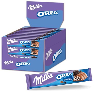 Milka Oreo Barrette di Cioccolato al Latte con Biscotti Oreo 36 pezzi da 37 grammi