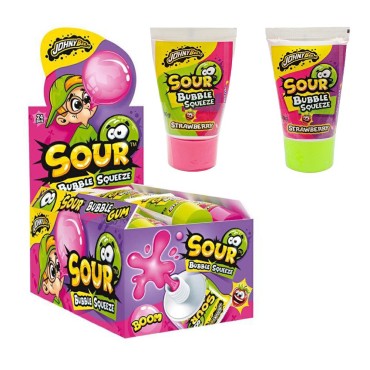 Bubble Gum Squeeze Tubo di Gomma Fragola gr.30x24 Joygum