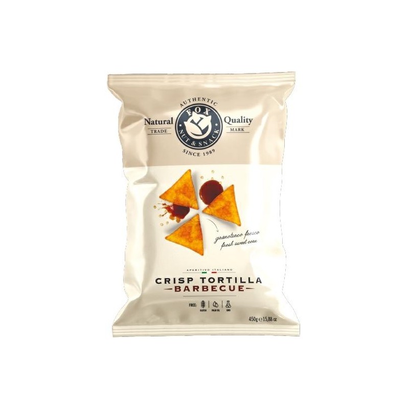 Tortilla Barbecue Fox: Sapore Affumicato in Confezione da 450g Tortilla Barbecue Fox: Sapore Affumicato in Confezione da 450g