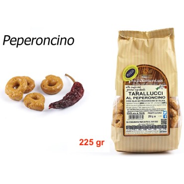 Puglialimentari Tarallucci al Peperoncino Busta da 225 grammi