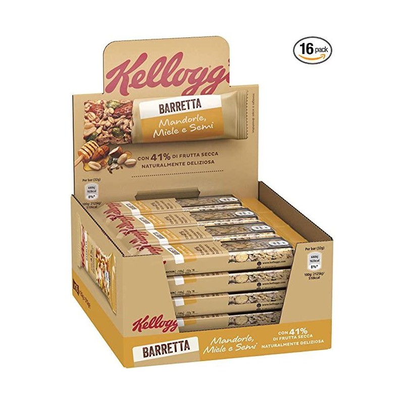 Kellogg's Barretta Mandorle Miele gr.32x16