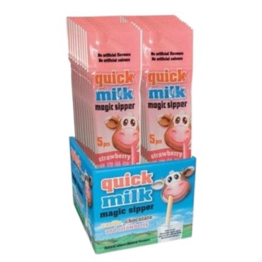 Quick Milk Cannucce Gusto Fragola 20 confezioni da 30 grammi