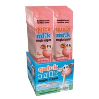 Quick Milk Cannucce Gusto Fragola 20 confezioni da 30 grammi