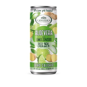 Aloe Vera gusto Lime e Zenzero 35% ml.240x12 L'Angelica
