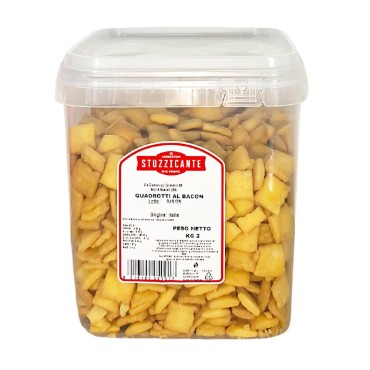 Secchiello Quadrotti Fritti Bacon kg.2 Stuzzicante