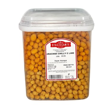 Secchiello Arachidi Saporite Chilly e Lime kg.2,5 Stuzzicante