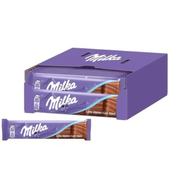 Milka Barretta di Cioccolato al Latte delle Alpi Confezione da 30 x 45 grammi