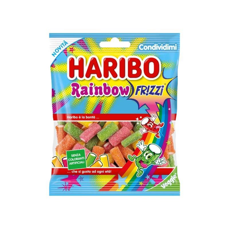Rainbow Frizzi Frutta Buste Haribo gr.80