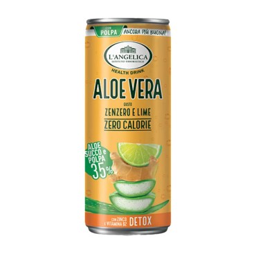 Aloe Vera gusto Lime e Zenzero 35% ml.240x12 L'Angelica