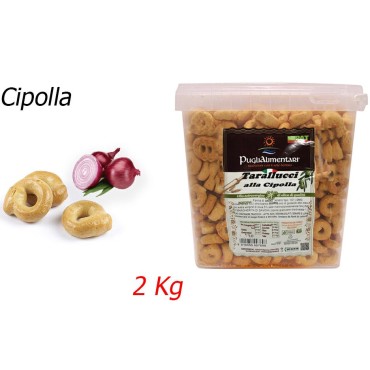 Puglialimentari Tarallucci Gusto Cipolla Secchiello da 2 Kg