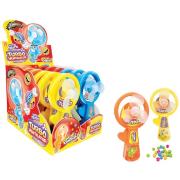 Johnybee Turbo Ventilator con Caramelle Tutti Frutti Display da 12 pz