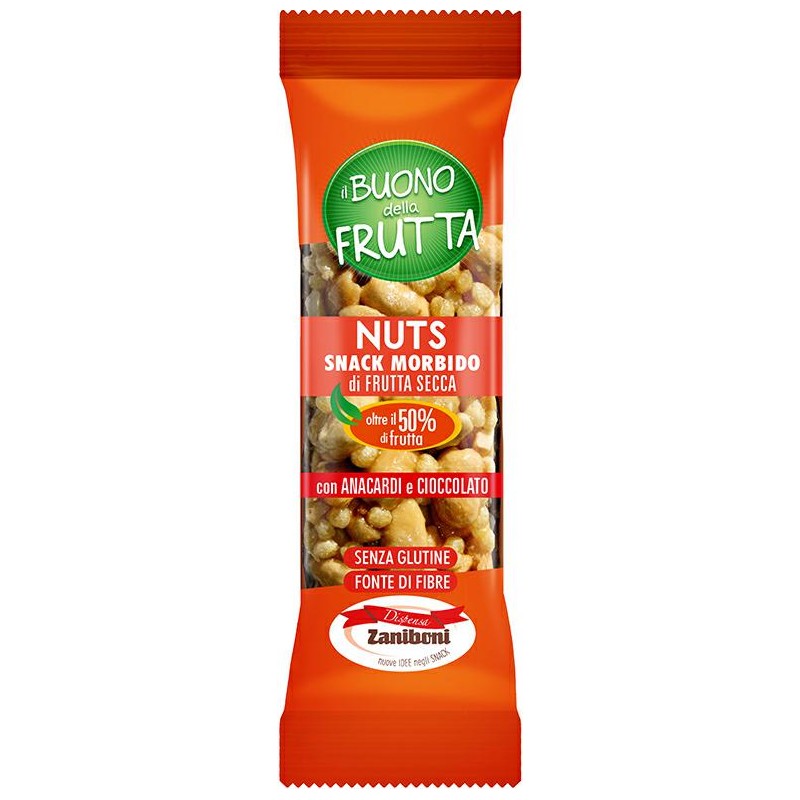 Nuts Zaniboni Barrette di Frutta Secca Anacardi e Cioccolato 20 pz da 35 gr Nuts Zaniboni Barrette di Frutta Secca Anacardi e Cioccolato 20 pz da 35 gr