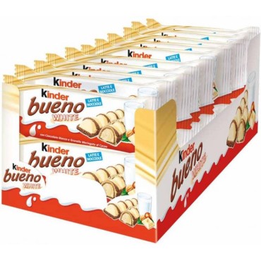 Kinder Bueno White barretta di cioccolato bianca 30pz da 39gr