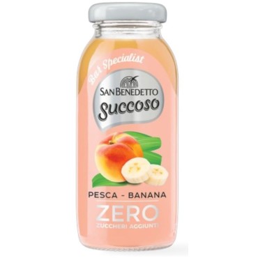 Succoso Zero Pesca-Banana Vetro 0,2Lx12 San Benedetto