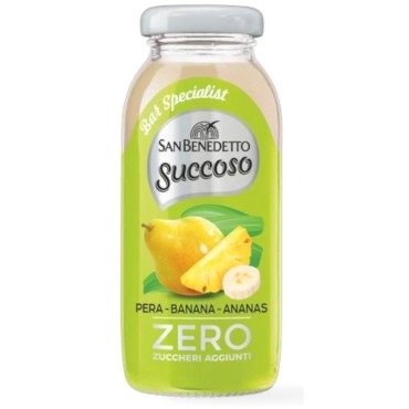 Succoso Zero Pera-Bananas-Ananas Vetro 0,2Lx12 San Benedetto