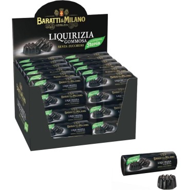 Stick Mora Gommosa Liquirizia Stevia Baratti & Milano Expo gr.19 da 48 stick