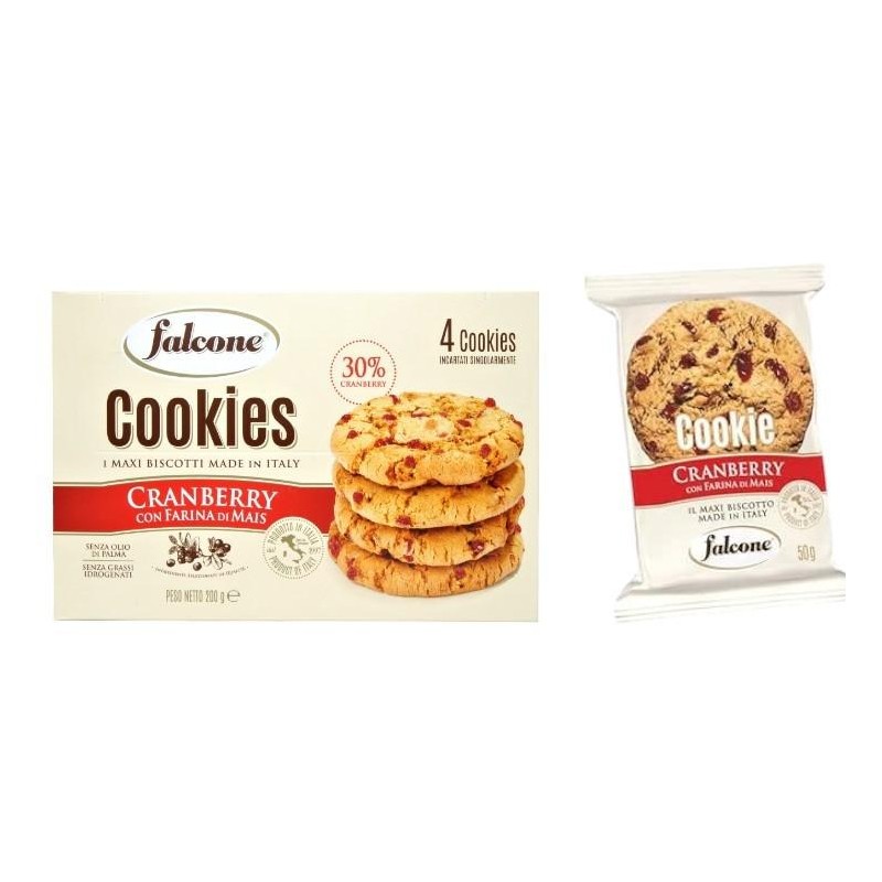 MPK Cookies Farina di Mais e Cranberry gr.200 Falcone