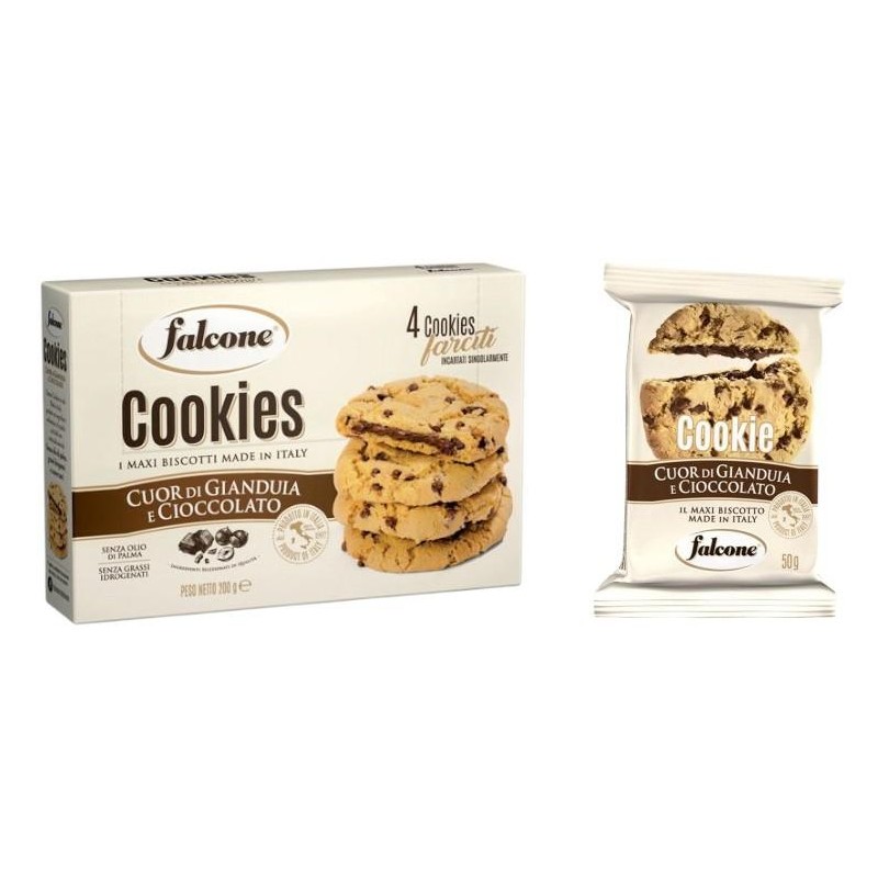 MPK Cookies Cuor di Gianduia e Cioccolato gr.200 Falcone
