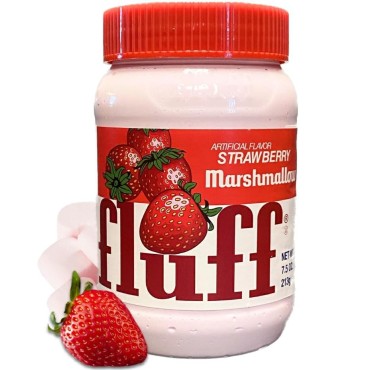 Fluff Crema Di Marshmallow alla Fragola Barattolo Gr.213