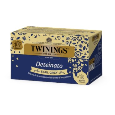 Twinings DeTea Early Grey Deteinato Confezione da 20 Filtri