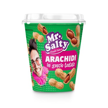 Arachidi in guscio Tostate Bicchiere gr.80 Mr Salty