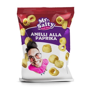 Anelli alla Paprika Busta 35gr Mr Salty