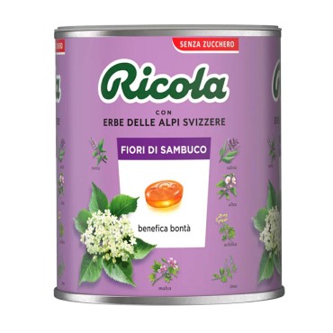 Ricola Caramelle Balsamiche alle Erbe Senza Zucchero GUSTO FIORI DI SAMBUCO 1 kg