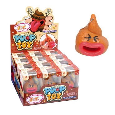 Portachiavi di Gomma con Caramelle Poop Toy Cacca gr.3x12 Joygum