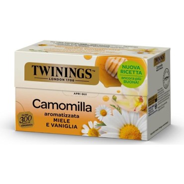 Twinings Camomilla Aromatizzata Miele e Vaniglia Confezione da 20 Filtri