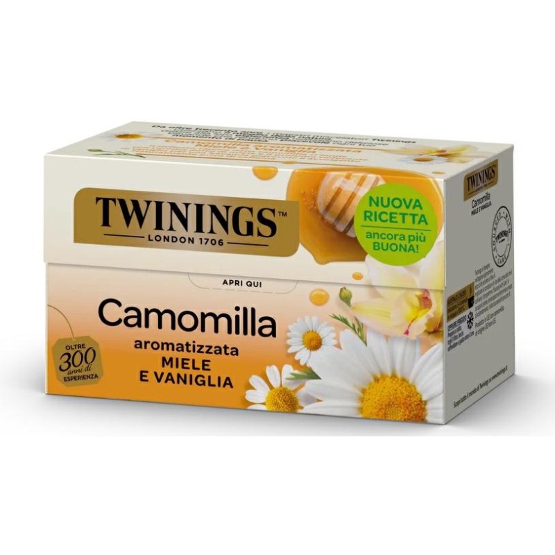 Twinings Camomilla Aromatizzata Miele e Vaniglia Confezione da 20 Filtri